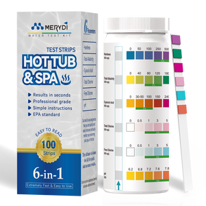 6-en-1 Kit de test d'eau de <span class=keywords><strong>spa</strong></span> de piscine précis de haute qualité bandelettes de test Offre Spéciale équipement de test de <span class=keywords><strong>chlore</strong></span> <span class=keywords><strong>choc</strong></span> calcium - Product Image 1