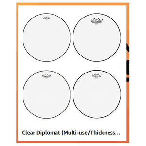 Juego de Tambores de Parche de Cuero de Doble Capa OPUS, <span class=keywords><strong>Serie</strong></span> Completa de 5 Piezas, 10/12/14/16/22 Pulgadas, Accesorios para Instrumentos Musicales REMO, Plástico - Product Image 5