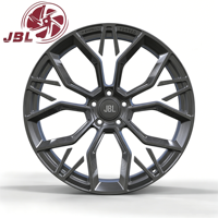 Jantes de voiture monobloc forgées en alliage d'aluminium de 16-24 pouces, finition bronze brossé, 5 branches, découpe méca, 5x112/114.3/120 pour voiture de tourisme