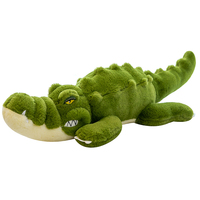 Boneka Buaya Lucu Tahan Lama dari Bahan Katun PP Super Lembut dengan Bordir Hewan, Dapat Disesuaikan Ukuran 80/100/120/150cm, Hadiah Ulang Tahun