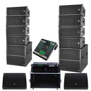 Sistema de Som PA com Alto-falantes <span class=keywords><strong>Line</strong></span> <span class=keywords><strong>Array</strong></span> Duplos de 10 Polegadas + Subwoofer de 21 Polegadas, Equipamento de Áudio Profissional, Amplificador e Monitor de Áudio - Product Image 1