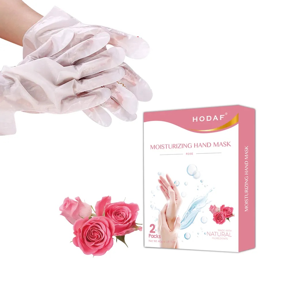 Maschera per le mani di fabbrica trattamento nutriente per le mani guanti alla menta rosa maschera sbiancante maschera per le mani naturale