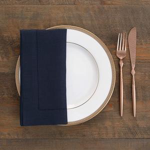 ผ้าเช็ดปากแบบเย็บลายจุดผ้าปูโต๊ะผ้าลินินฝรั่งเศส - Product Image 3