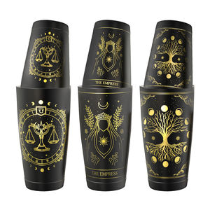 Signe du zodiaque <span class=keywords><strong>Tarot</strong></span> personnalisé de luxe 28oz Boston Shaker Impression UV Boîtes pondérées Martini Cocktail Shaker pour Bar Club Cadeau - Product Image 1
