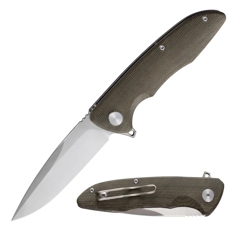 Wholesale Multipurpose Micarta Handle D2 Blade EDC Knives Hunting Outdoor Folding Pocket Knife for Sale