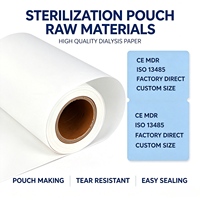 Kit de Matières Premières pour Sachets de Stérilisation Médicale, Film de Papier Couché 60 g/m², CE MDR, Fournisseur Unique, Film Composite Bleu à Noir
