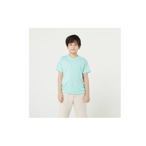 T-shirt 100% Polyester de qualité supérieure pour enfants garçons et filles, produit doux au toucher de couleur bleu clair de thaïlande - Product Image 1