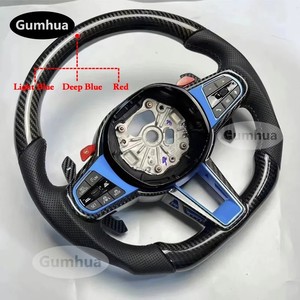 Volante Personalizado de Fibra de Carbono con LED para <span class=keywords><strong>BMW</strong></span> G01 G02 G05 G12 G14 G15 G16 G30 Z4 Serie 5 6 7 8 M4 M8 F95 G82 G38 G20 <span class=keywords><strong>G21</strong></span> G11 CS - Product Image 3
