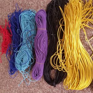 0.4 0.5 0.8 Four-strand and five-strand braided PU <b>rope</b> necklaces and <b>bracelets</b>, popular jewelry material, handmade material - Product Image 3