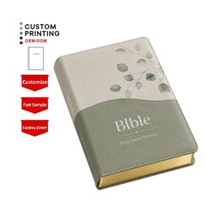 <span class=keywords><strong>Biblia</strong></span> Católica en Inglés Pequeña con Cubierta <span class=keywords><strong>de</strong></span> Cuero PU, Logotipo Personalizado Impreso en Offset, Borde Dorado Personalizado - Product Image 1