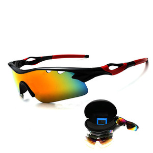 Cycling Sunglasses Polarized <b>PC</b> Lens Windproof Outdoor Sports Glasses <b>Set</b> 9302 - Product Image 1