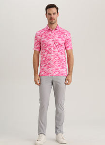 Marque privée broderie personnalisée sublimation impression polo de golf évacuation de l'humidité 4 voies extensible hommes chemises de golf personnalisées - Product Image 6
