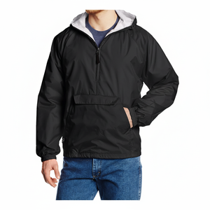 Chaqueta de lluvia para adultos para hombres, chaqueta impermeable transpirable con función de lluvia, chaqueta impermeable de nailon/poliéster para hombres - Product Image 1