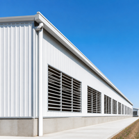 Bâtiment d'élevage avicole préfabriqué en structure métallique, bâtiment d'élevage de poulets ventilé, installation agricole pour bétail