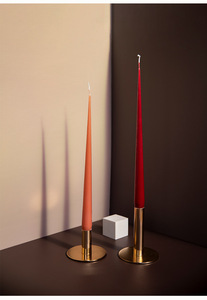 Bougies coniques personnalisées de 35cm à la lavande Bougies coniques en cire de soja sans flamme pour mariages Bars de Noël - Product Image 6