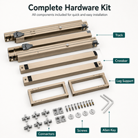 Mécanisme de glissière de table dissimulée sur mesure OEM ODM en aluminium ou acier laminé à froid pour meubles