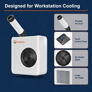 Top Quality No-Installation Integrated Mobile Spot <b>Cooler</b> Machine 1800W Industrial Air Conditioner for Outdoor Picnic Low Invest - Product Image 5