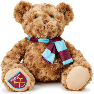Peluche officielle West <span class=keywords><strong>Ham</strong></span> <span class=keywords><strong>FC</strong></span> Supersoft Classic Bear 25 cm, sans rembourrage, pour adultes/enfants, fabriquée par Gift Scholars. - Product Image 1