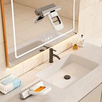 Serpillère pliable auto-essoreuse, essorage à une main, pour cuisine et salle de bain, nettoyeur de sol portable pour petits espaces, mini serpillère