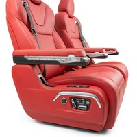 Sièges arrière de luxe pour Tesla Model X, sièges de capitaine aérodynamiques, fauteuil exécutif rouge, angle réglable, mise à niveau VIP, intérieur 6 places