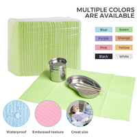 Bavoirs dentaires jetables imperméables 3 plis, serviettes dentaires en papier, tabliers dentaires imperméables pour tatouage, bavoirs médicaux pour cliniques dentaires