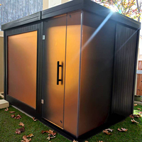 Sauna de Vapor para Jardín, Simple y Práctica, para 1-6 Personas, de Madera de Redwood, con Estufa Eléctrica