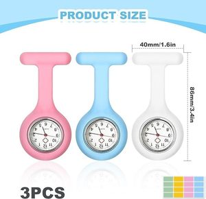 Hot Selling High Quality Cheapest Mix Colorful Medical Pin Norse Pocket <b>Watch</b> Silicone Portable Waterproof <b>Nurse</b> <b>Watch</b> - Product Image 3