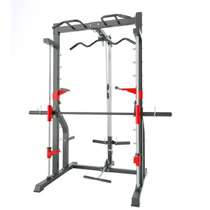 Máquina Smith para Sentadillas, Uso Doméstico, Barras de Poleas Altas y Bajas, Banco para Pesas, Equipo de Entrenamiento Integral de Acero - Product Image 4