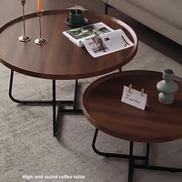 Table basse multifonctionnelle moderne et simple en bois avec structure métallique pour salon et petit appartement – Vente en gros transfrontalière