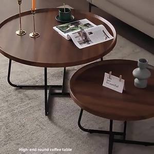 Mesa de Centro de Madera Moderna y Sencilla Multifuncional con Estructura Metálica <span class=keywords><strong>para</strong></span> Sala de Estar, Ideal <span class=keywords><strong>para</strong></span> Apartamentos Pequeños, Venta al Por Mayor Transfronteriza - Product Image 1