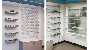 Bán buôn quang cửa hàng hiển thị đứng treo tường kính hiển thị giá Kính mát tường hiển thị - Product Image 4