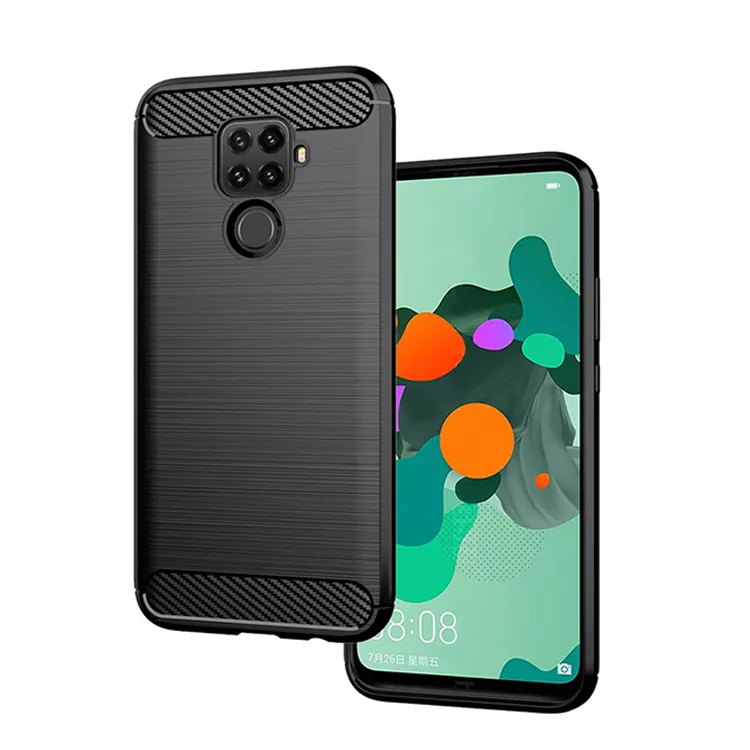 Wholesale Soft TPU Carbon Fiber Shockproof Phone Back Cover For Huawei Mate 20X Nova 5 Pro P Smart 2019 Case