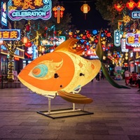 Poisson volant gonflable télécommandé personnalisé en usine, jouet ballon lumineux coloré, poisson gonflable de dessin animé RC