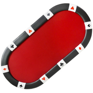 Mesa de póker plegable de Casino Oval, 213x107x76cm, tres pliegues, tela impermeable, pie de Mesa y Mesa - Product Image 2