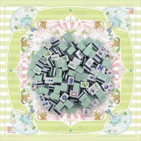 Jeu de Mahjong professionnel américain 4 couches, 160 tuiles, bleu pâle, en acrylique lourd, style oriental Shanshui
