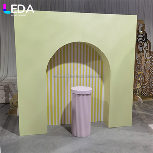 ฉากหลังงานแต่งงานอะคริลิคสีเหลืองแบบถอดได้ รุ่นใหม่ ดีไซน์หรูหราทันสมัย สำหรับตกแต่งงานปาร์ตี้ - Product Image 4