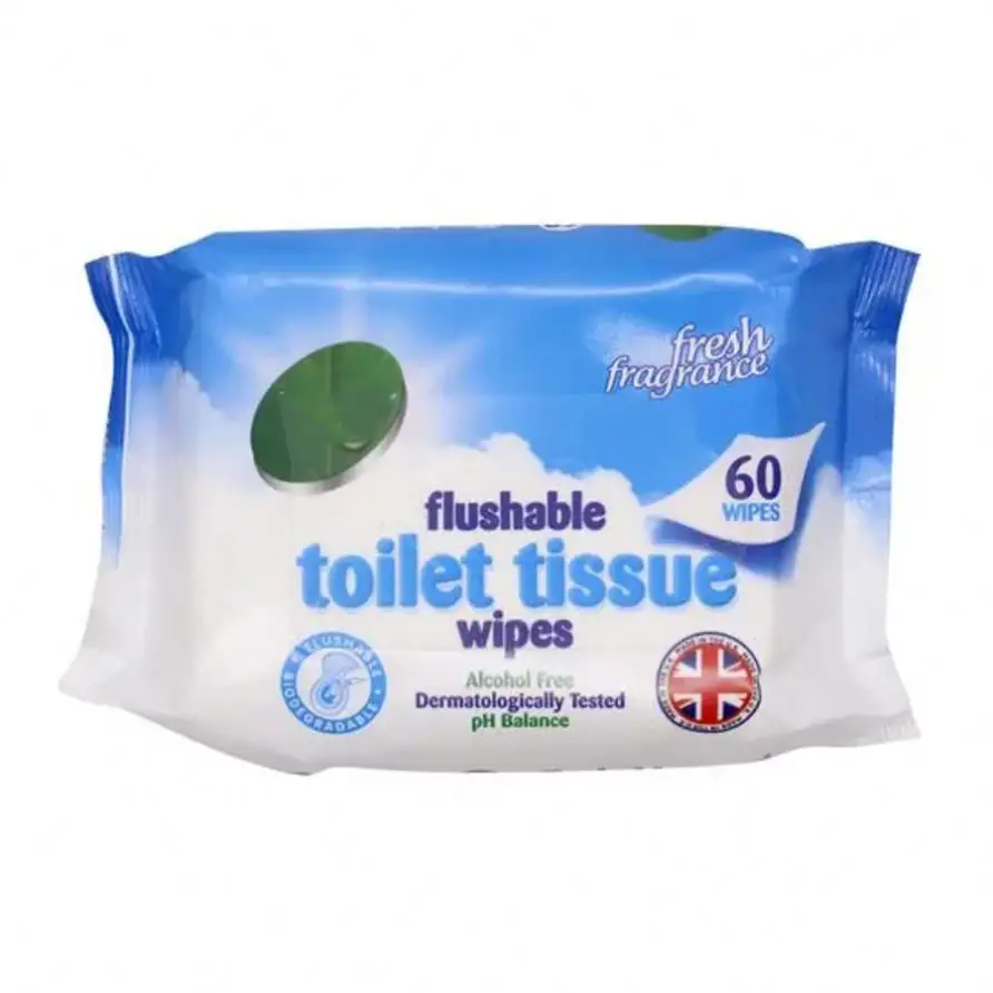 Prix de gros Lingettes de toilette lavables de marque privée de couleur personnalisée Lingettes nettoyantes pour les fesses Papier de toilette humide sanitaire