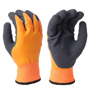 SNELL al por mayor guantes de trabajo al aire libre de invierno de doble capa de arena de látex completo con forro de acrílico guantes de trabajo de aislamiento térmico en frío - Product Image 1