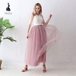 <span class=keywords><strong>Falda</strong></span> Larga de Tul de 7 Capas y 100 cm para Mujer, Ideal para Bodas y Fiestas - Product Image 3