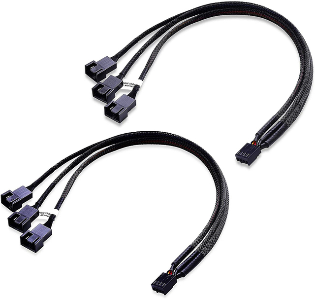 4PIN Fan Power Extension 1 to 3 Converter  PWM Fan Splitter Cable for Computer Cooling Fan Power Charging