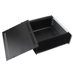 OEM ODM tùy chỉnh âm thanh nhà ở với tản nhiệt khung kim loại CNC gia công dịch vụ chuốt đen anodized nhôm bao vây - Product Image 5