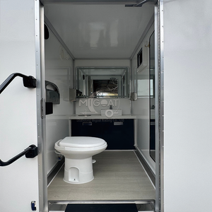 Toilettes mobiles extérieures de luxe en fibre de verre à deux portes, modernes et durables, avec installation facile pour les hôtels - Product Image 4