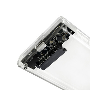 HDD Enclosure 2.5 Inch <b>SATA</b> USB3.0 External Hard <b>Drive</b> Case Transparent With Cable Included For Desktop Laptop Use - Product Image 4