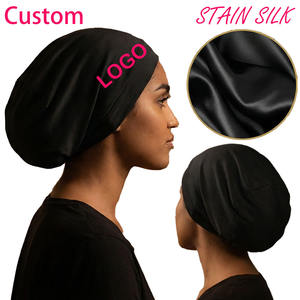 <span class=keywords><strong>Bonnet</strong></span> ajustable en acrylique avec doublure en soie premium, logo imprimé du fabricant, élastique, <span class=keywords><strong>pour</strong></span> le sommeil, le sport et les voyages - Product Image 1