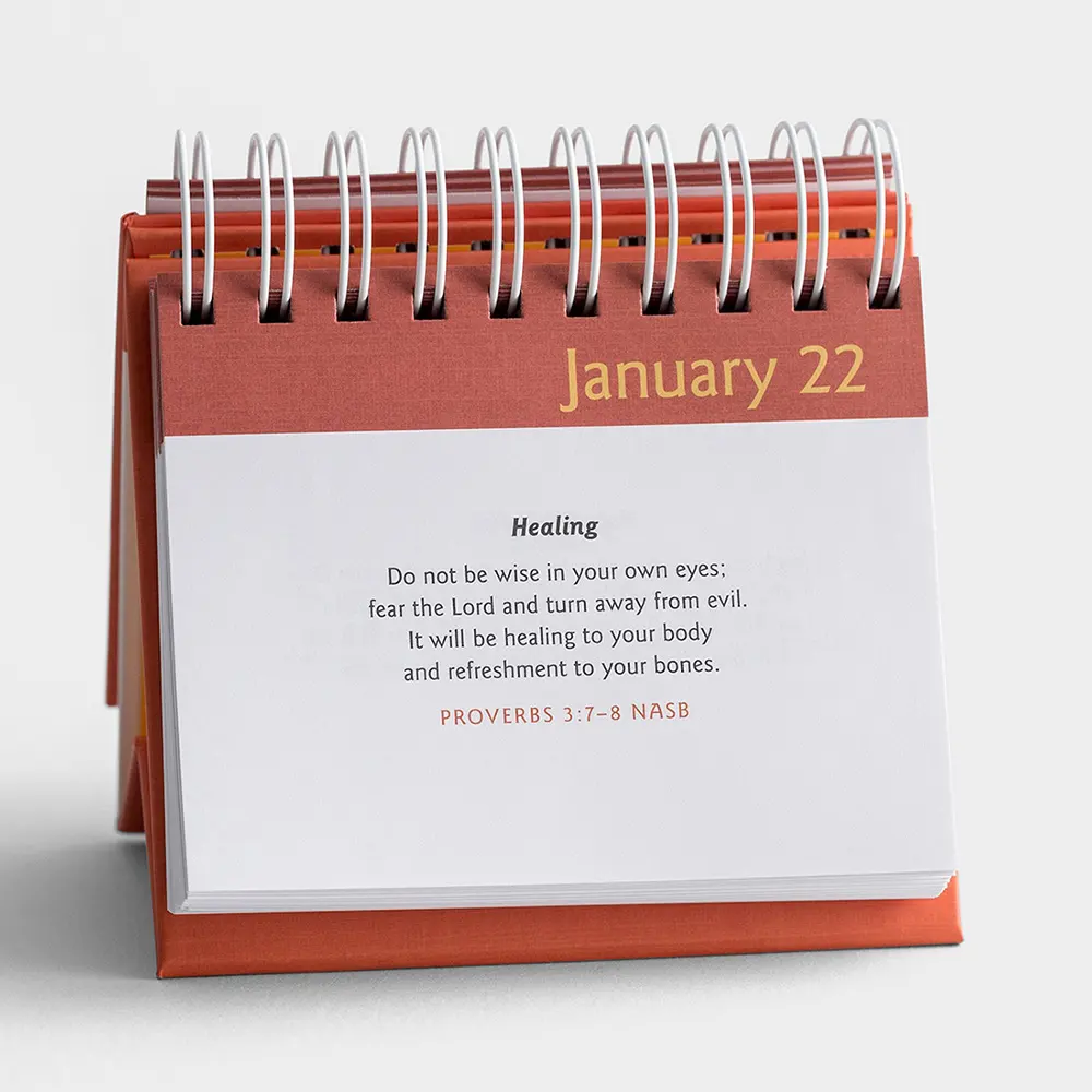 Inspirational Quote Bible Verse Standing Flip Desk Calendar Undated Perpetual Table Calendar