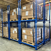 Étagère de stockage à cadre ouvert en acier robuste empilable et adaptable aux chariots élévateurs