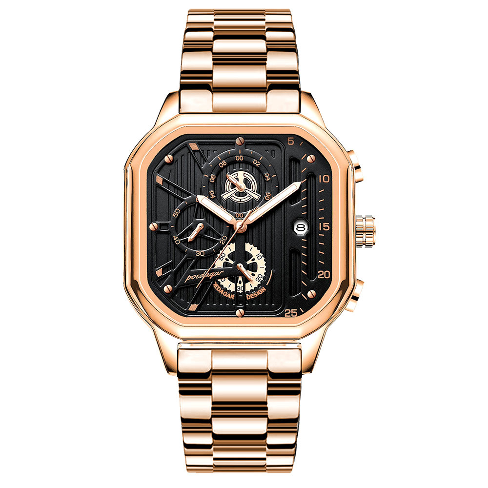 Gold Case Gold Steel Band