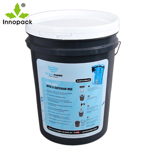 Seau à peinture avec impression professionnelle de logo personnalisé seaux en plastique 18L avec couvercle - Product Image 4