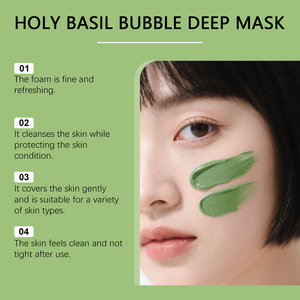 Odm Oem Holy Basil Bubble Mask Mascarilla de arcilla Limpieza profunda Control de aceite Mascarilla de burbujas de limpieza facial Suave - Product Image 6