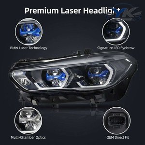 Faros Delanteros Láser Black Shadow Line Originales Usados y Desmontados 2019-2023 para <span class=keywords><strong>BMW</strong></span> G05 G06 X5 F95 X5M <span class=keywords><strong>X6</strong></span> F96 X6M, Lámpara Delantera LED - Product Image 4